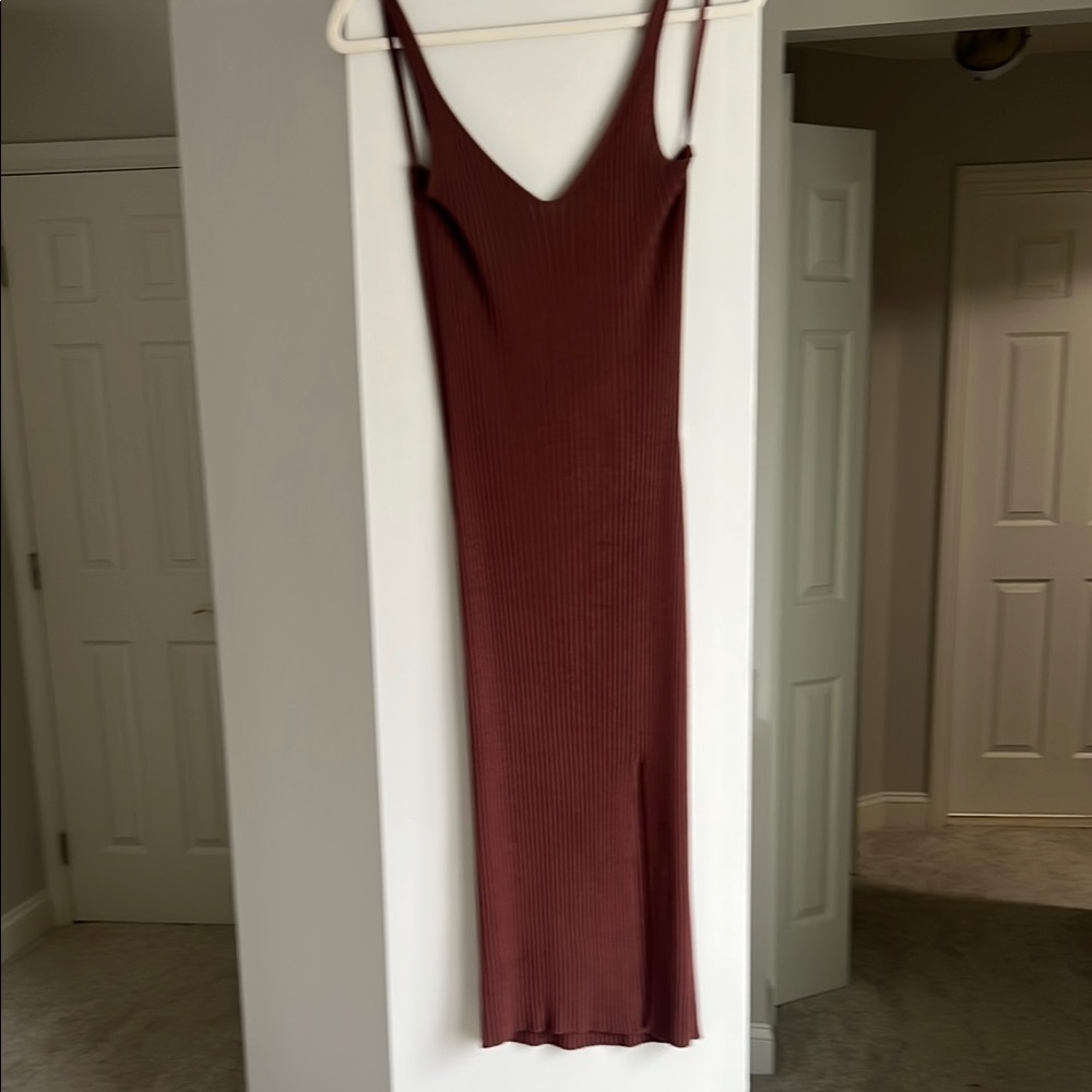 Teracotta Brown Sleeveless Dress
